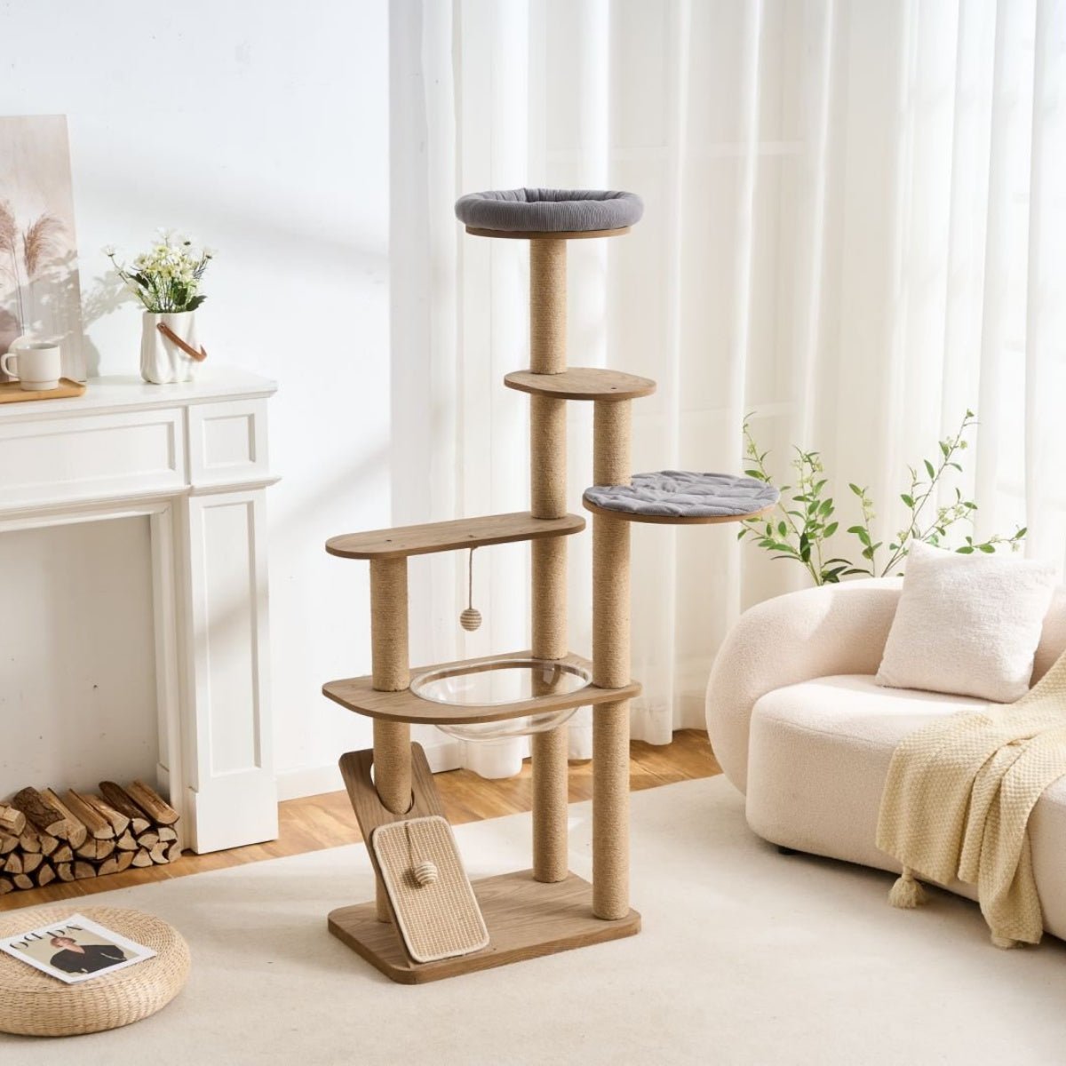 Large Cat Tree for Maine Coon Cats Climb and Sleep | K1