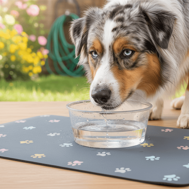 Non-Slip Pet Food Placemat for Water Bowl