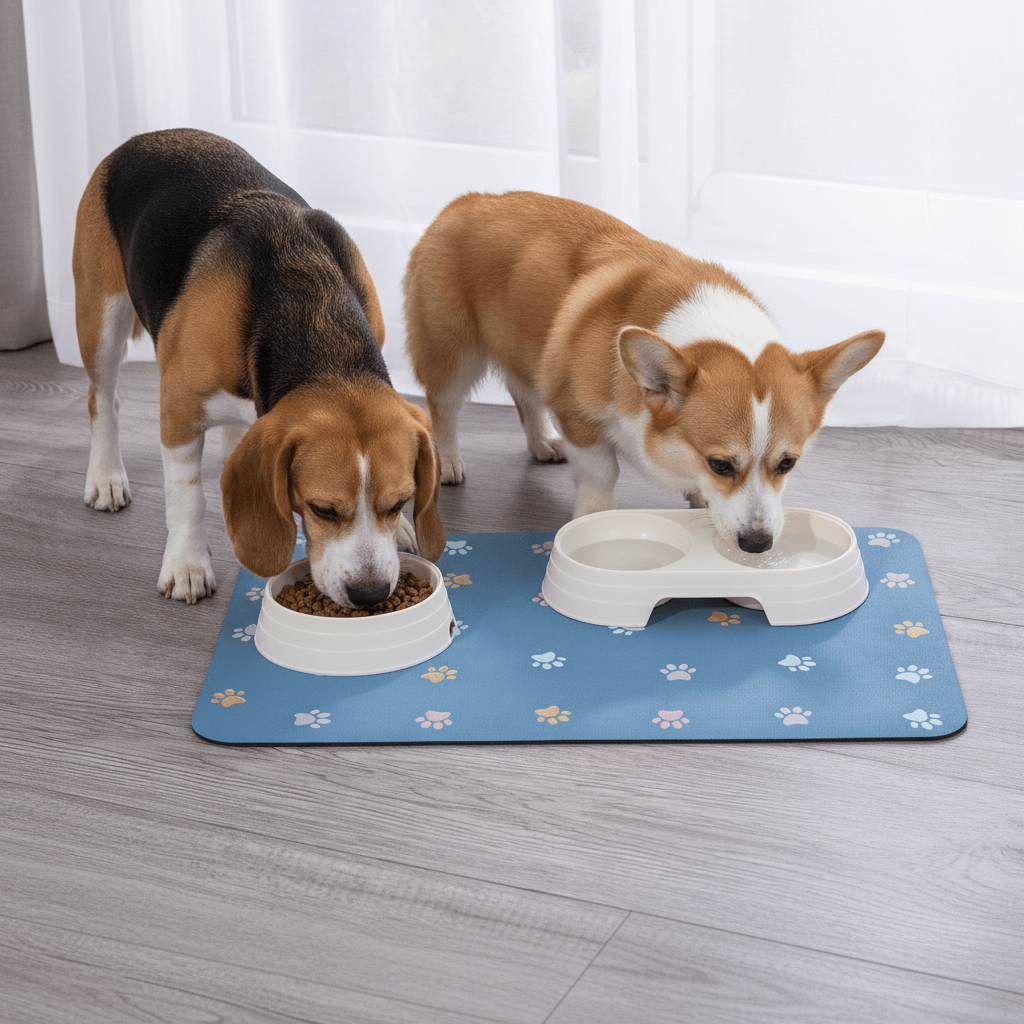 Pet Absorbent Food Mat Placemat For Dog Bowls